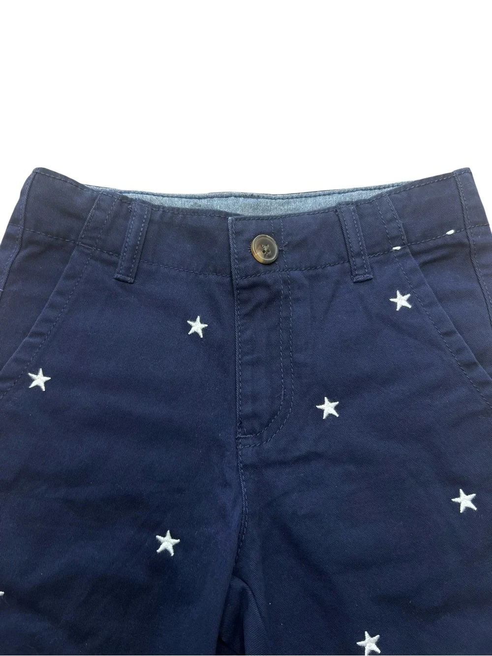 NEW Gymboree 5Y Navy & White Embroidered Stars Shorts
